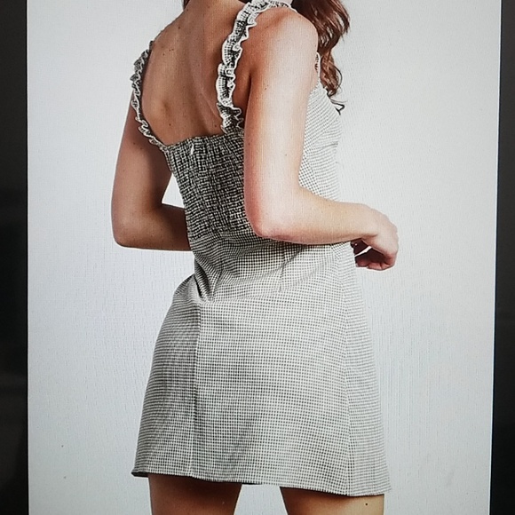 Olive Gingham Strap Tie Dress - Picture 7 of 7